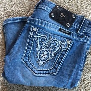 MissMe light wash Bermuda shorts